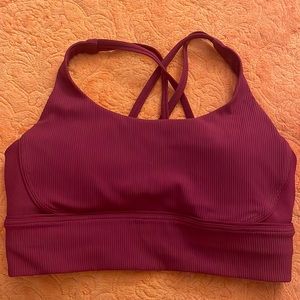Lululemon sports bra size 10 pink